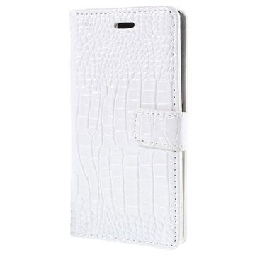 Sony Xperia Z3+ Krokotiilin Lompakkokotelo Valkoinen