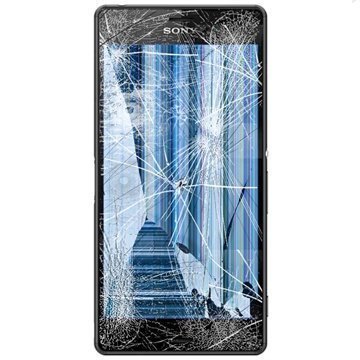 Sony Xperia Z3 LCD-näytön ja Etukuori Korjaus Musta