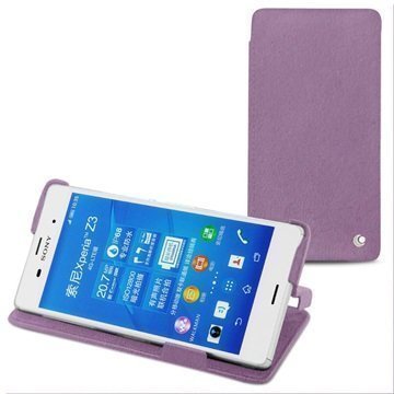 Sony Xperia Z3 Noreve Tradition D Nahkainen Läppäkotelo PerpÃ©tuelle Violetti