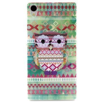 Sony Xperia Z3 TPU Suojakuori Tribal Pöllö