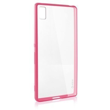 Sony Xperia Z3+ Xperia Z3+ Dual Ksix Fusion Case Transparent / Pink