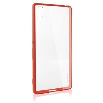 Sony Xperia Z3+ Xperia Z3+ Dual Ksix Fusion Case Transparent / Red