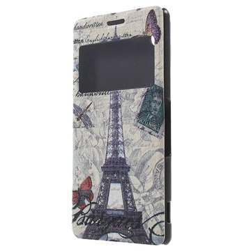 Sony Xperia Z3+ Xperia Z3+ Dual Slim View Folio Suojakotelo Paris