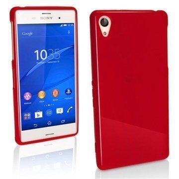 Sony Xperia Z3 iGadgitz TPU-Suojakotelo Solid Punainen