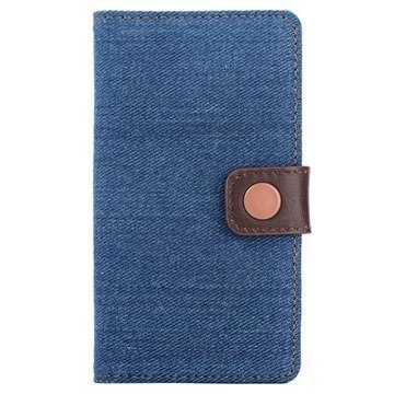 Sony Xperia Z5 Compact Jeans Lompakkokotelo Sininen