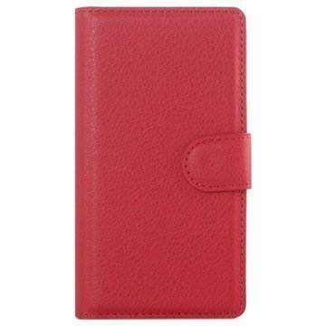 Sony Xperia Z5 Compact Kuvioitu Lompakkokotelo Punainen
