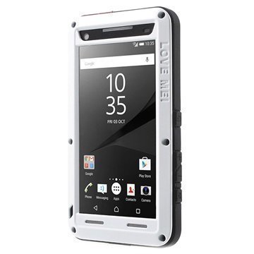 Sony Xperia Z5 Compact Love Mei Powerful Hybrid Suojakuori Valkoinen