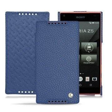 Sony Xperia Z5 Compact Noreve Tradition D Läpällinen Nahkakotelo Ambition Indigo