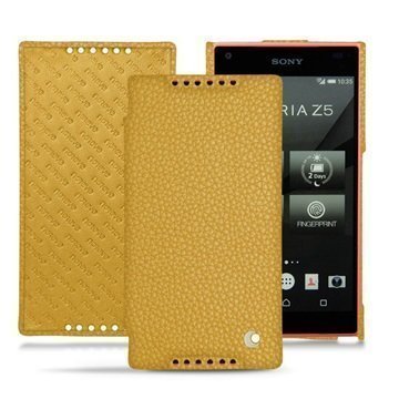 Sony Xperia Z5 Compact Noreve Tradition D Läpällinen Nahkakotelo Ambition Mimosa