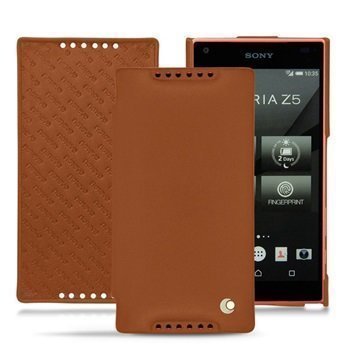 Sony Xperia Z5 Compact Noreve Tradition D Läpällinen Nahkakotelo PerpÃ©tuelle Ruskea