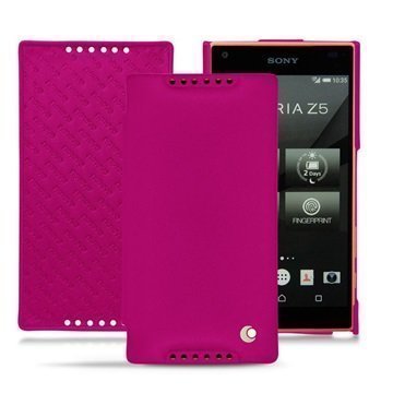 Sony Xperia Z5 Compact Noreve Tradition D Nahkainen Läppäkotelo Pulsion Pinkki Fluoresentti