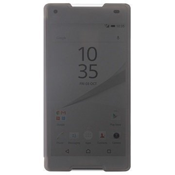 Sony Xperia Z5 Compact Puro Sense Läppäkotelo Läpinäkyvä