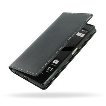 Sony Xperia Z5 PDair Deluxe Book Type Nahkakotelo Musta