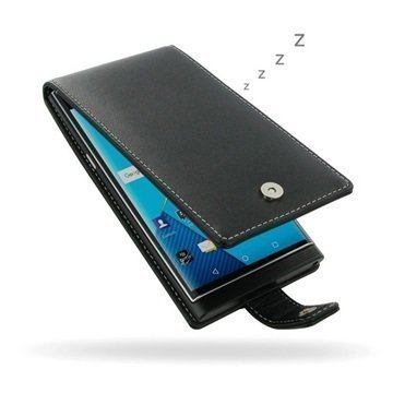 Sony Xperia Z5 PDair Deluxe Nahkainen Läppäkotelo Musta