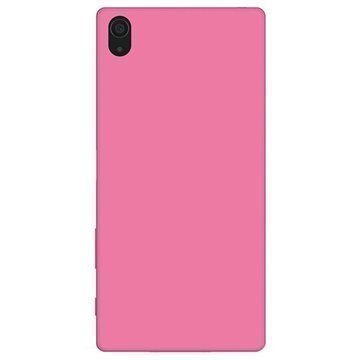 Sony Xperia Z5 Premium Puro 0.3 Ultra Slim Silikonikotelo Pinkki