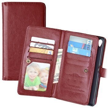 Sony Xperia Z5 Premium Xperia Z5 Premium Dual Multifunctional Wallet Case Brown