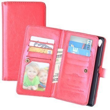 Sony Xperia Z5 Premium Xperia Z5 Premium Dual Multifunctional Wallet Case Red