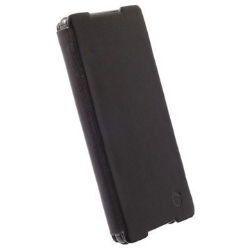 Sony Xperia Z5 Xperia Z5 Dual Krusell Kiruna Nahkainen Lompakkokotelo Musta