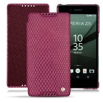 Sony Xperia Z5 Xperia Z5 Dual Noreve Tradition D Läpällinen Nahkakotelo Horizon Serpent Ciclamino