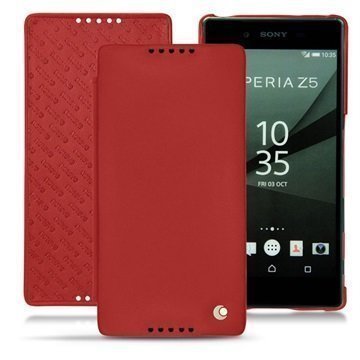 Sony Xperia Z5 Xperia Z5 Dual Noreve Tradition D Läpällinen Nahkakotelo PerpÃ©tuelle Punainen