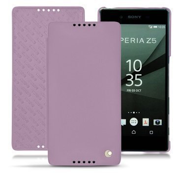 Sony Xperia Z5 Xperia Z5 Dual Noreve Tradition D Läpällinen Nahkakotelo PerpÃ©tuelle Violetti