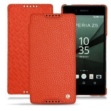 Sony Xperia Z5 Xperia Z5 Dual Noreve Tradition D Nahkainen Läppäkotelo Ambition Papaija
