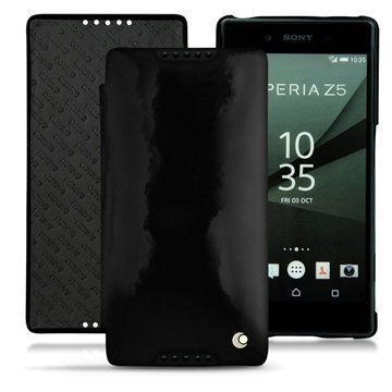 Sony Xperia Z5 Xperia Z5 Dual Noreve Tradition D Nahkainen Läppäkotelo Illumination Onyksi