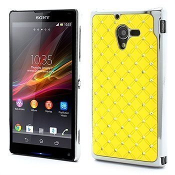 Sony Xperia ZL Kimaltava Timanttinen Suojakuori Keltainen