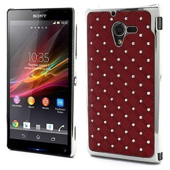 Sony Xperia ZL Kimaltava Timanttinen Suojakuori Punainen