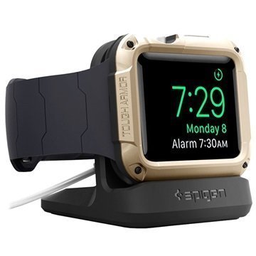 Spigen S350 Apple Watch Yöpöytäteline Musta