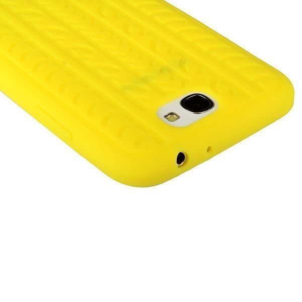 Star Tire Keltainen Samsung Galaxy Note 2 Silikonikuori