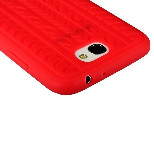 Star Tire Punainen Samsung Galaxy Note 2 Silikonikuori