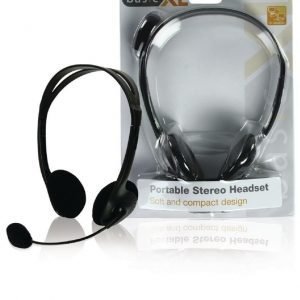 Stereo headset musta