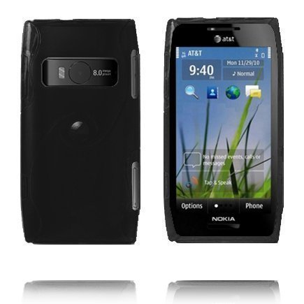 Storm Musta Nokia X7 Silikonikuori