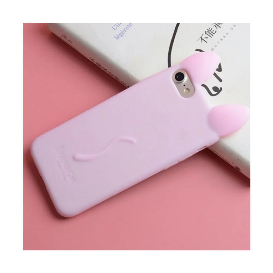 Strömberg Iphone 7 Ihana 3d Koko Kissa Kuori Vaalea Pinkki