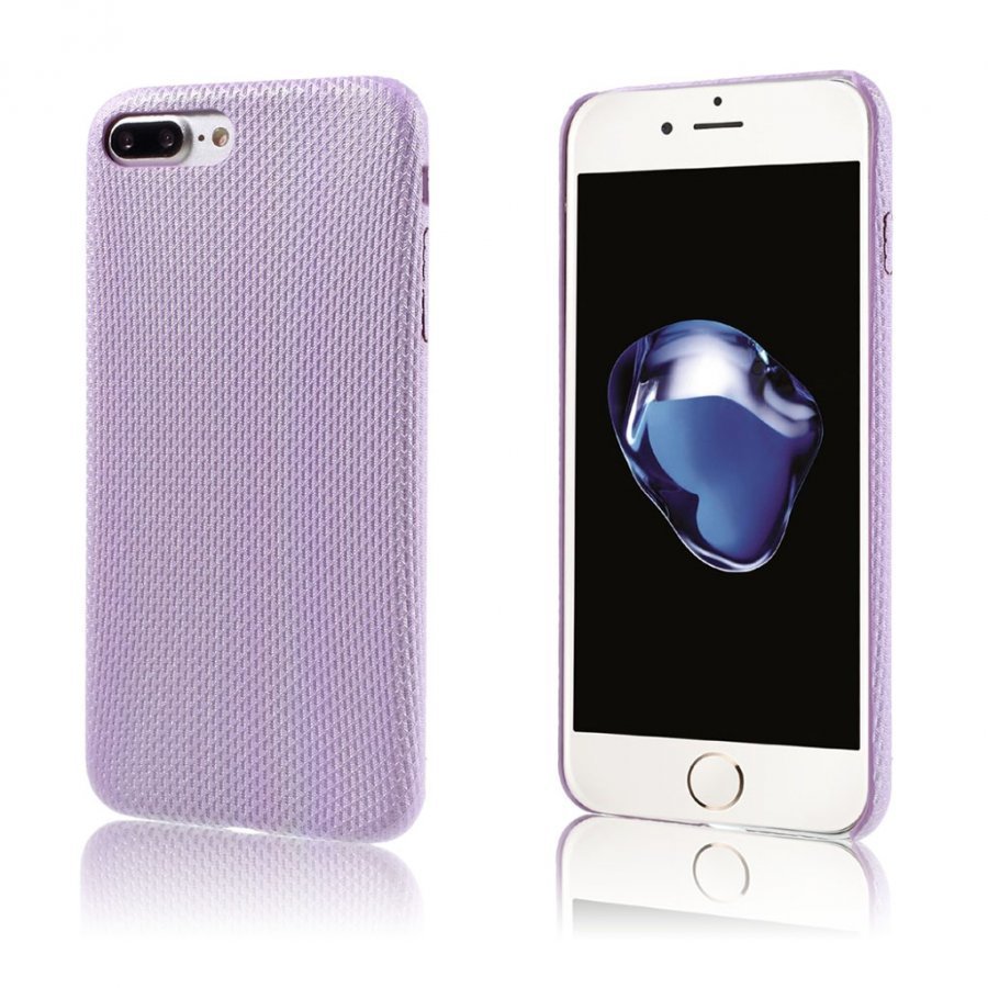 Sund Iphone 7 Plus Ruutukuvio Keinonahka Kuori Violetti