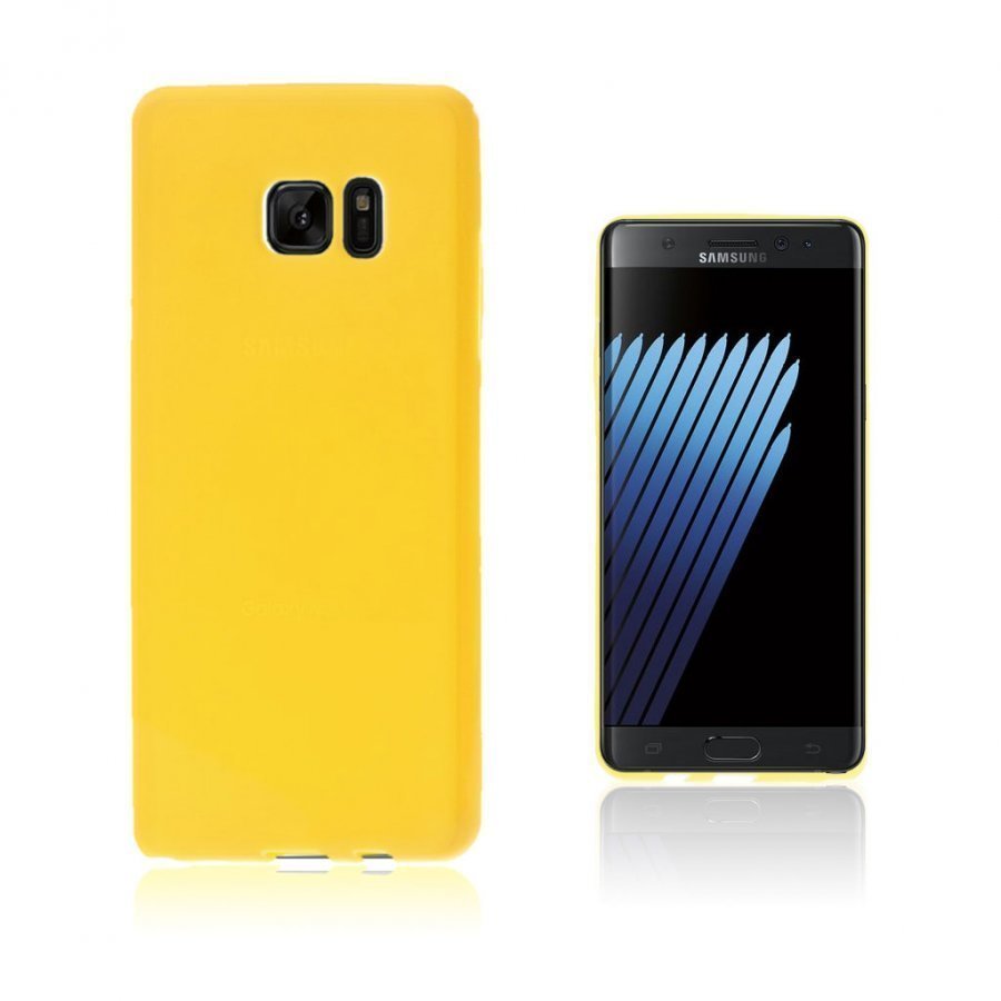 Sund Samasung Galaxy Note7 Yksivärinen Joustava Geeli Muovikuori Keltainen