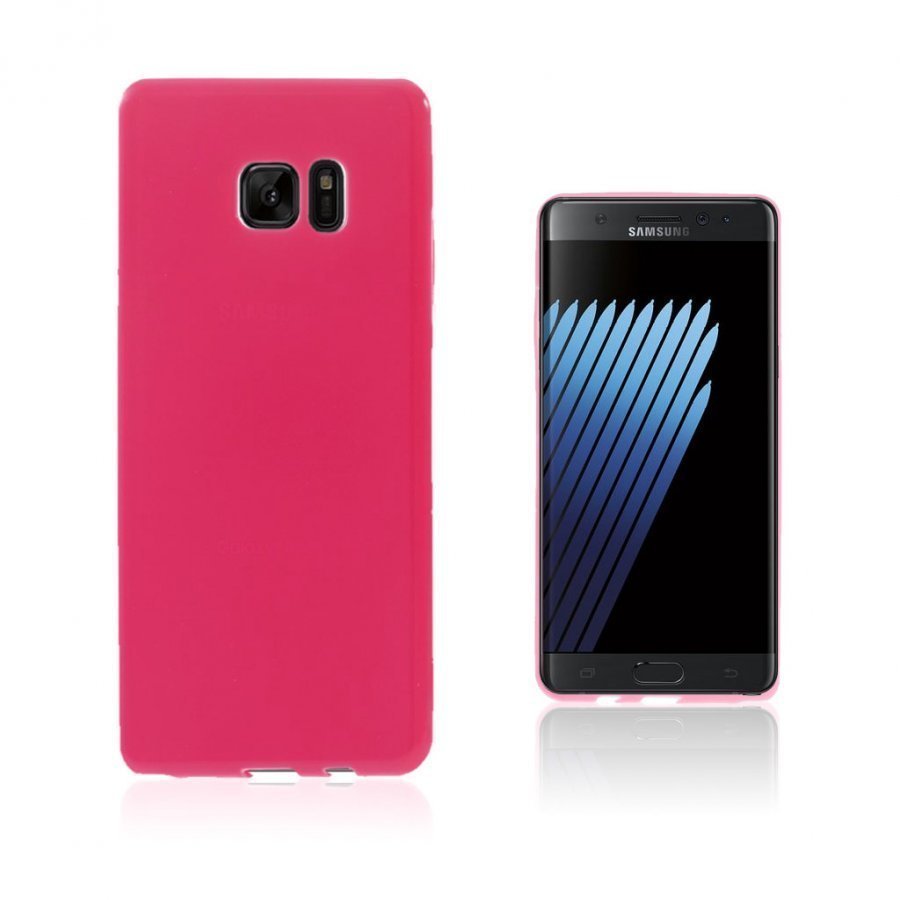 Sund Samasung Galaxy Note7 Yksivärinen Joustava Geeli Muovikuori Kuuma Pinkki