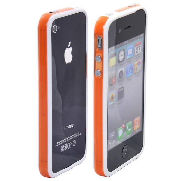 Suojakehys Läpikuultava Reunus Valkoinen Oranssi Reunus Iphone 4s Bumper