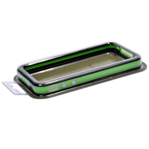 Suojakehys Metalli Painikkeilla Musta Vihreä Reunus Iphone 4s Bumper