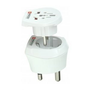 Swiss Travelproducts 230V 16A Adaptor for SouthAfrika & Europe