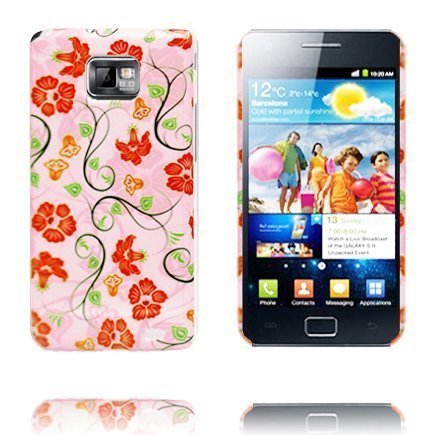 Symphony Duo Punaiset Kukat Samsung Galaxy S2 Silikonikuori