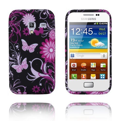 Symphony Pinkit Perhoset Samsung Galaxy Ace Plus Suojakuori
