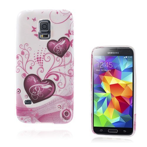 Symphony Pinkit Sydämet Samsung Galaxy S5 Mini Suojakuori