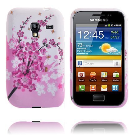 Symphony Pinkki Kukkakimppu Samsung Galaxy Ace Plus Silikonikuori
