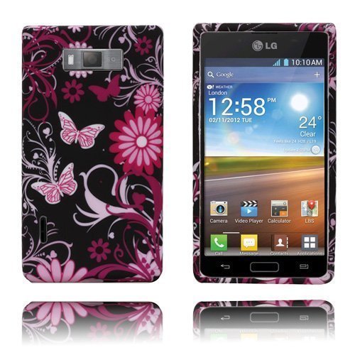 Symphony Pinkkit Perhoset Lg Optimus L7 Suojakuori