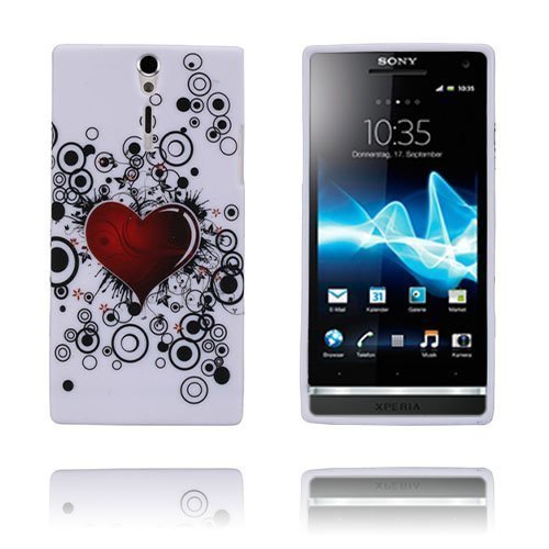 Symphony Punainen Sydän Sony Xperia S Suojakuori