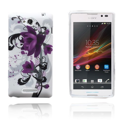 Symphony Purppurat Kukat Sony Xperia C Suojakuori