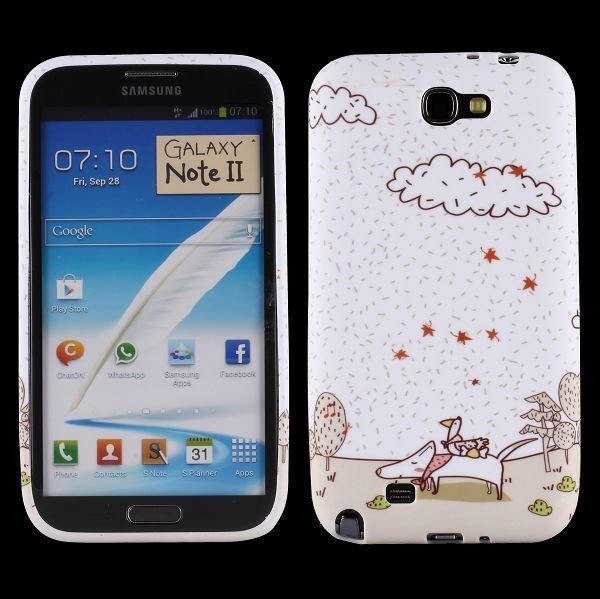 Symphony Valkoinen Pilvi Samsung Galaxy Note 2 Silikonikuori