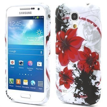 TPU-Kotelo Samsung Galaxy S4 Mini I9190 I9192 I9195 Punainen Kukka